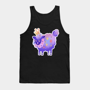 Purple Galaxy Princess Sheep in Digital Tank Top